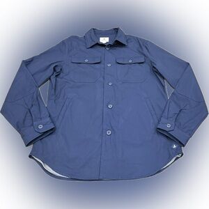 Sperry Men’s Navy Insulated Shirt Jacket L Fleece Lined Button Up